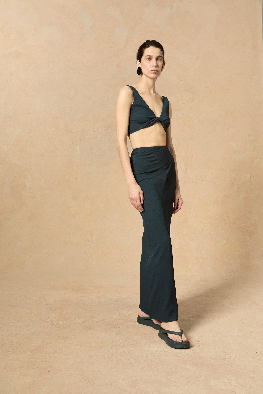 Cortana Fiona crop top azul Libre de impuestos
