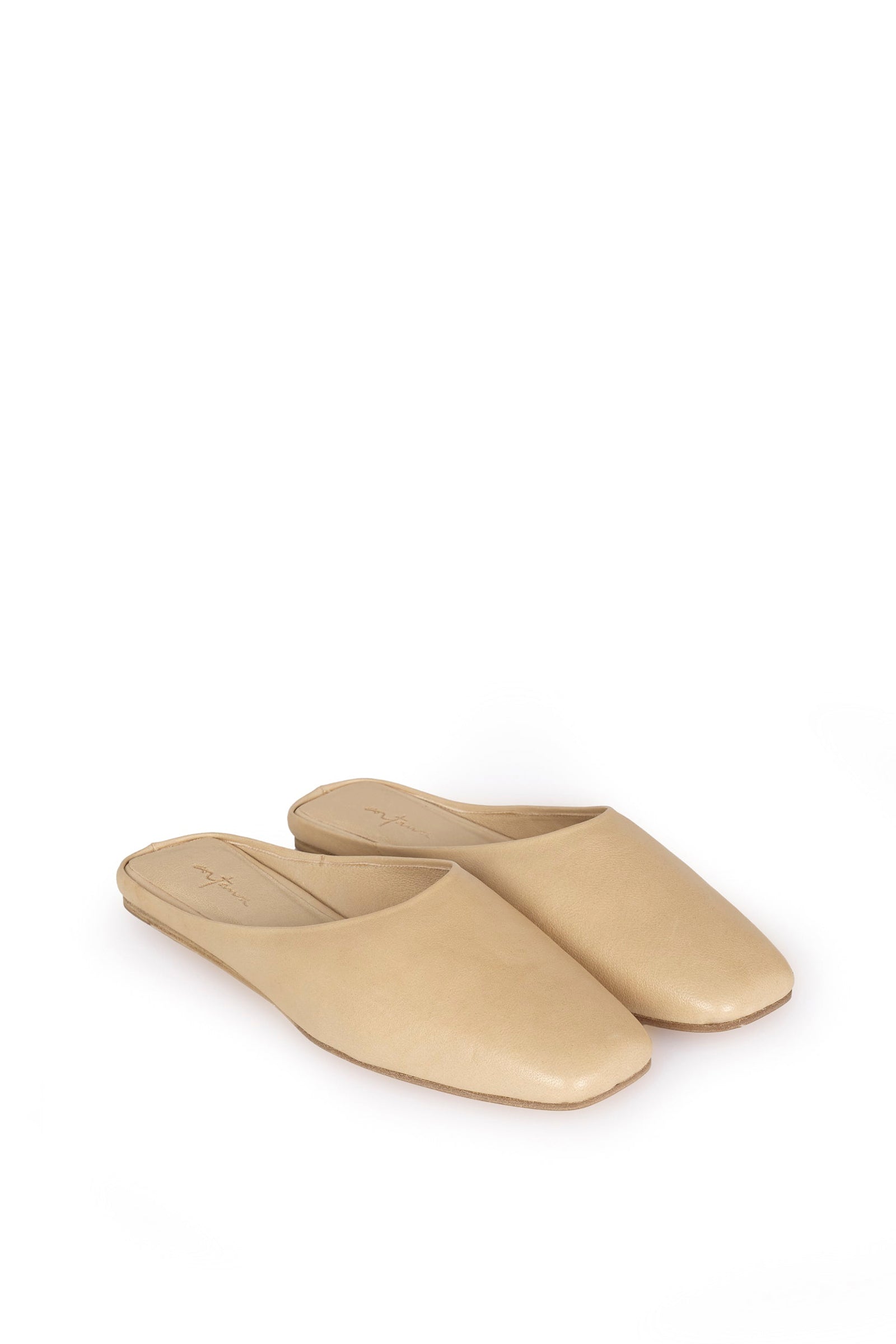 Cortana Jackie mule en cuero beige Ventas relámpago