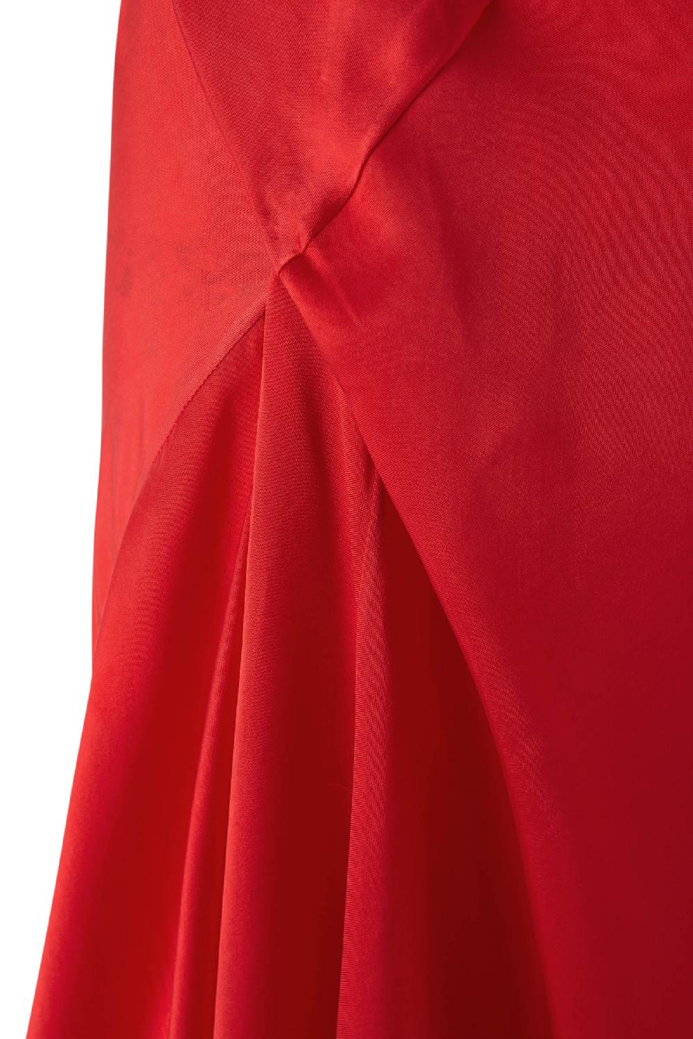 Cortana Martina vestido en cupro rojo Tienda