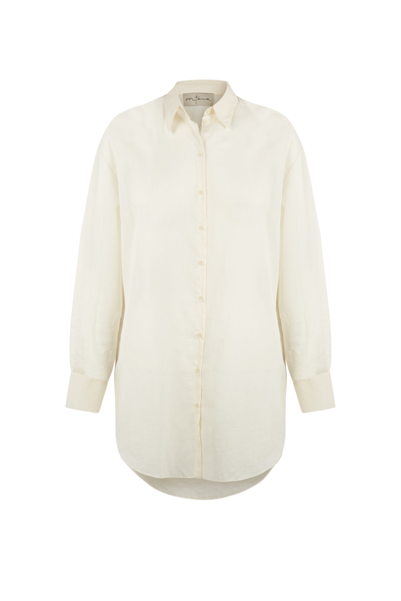 Cortana Matias camisa en algodon crudo