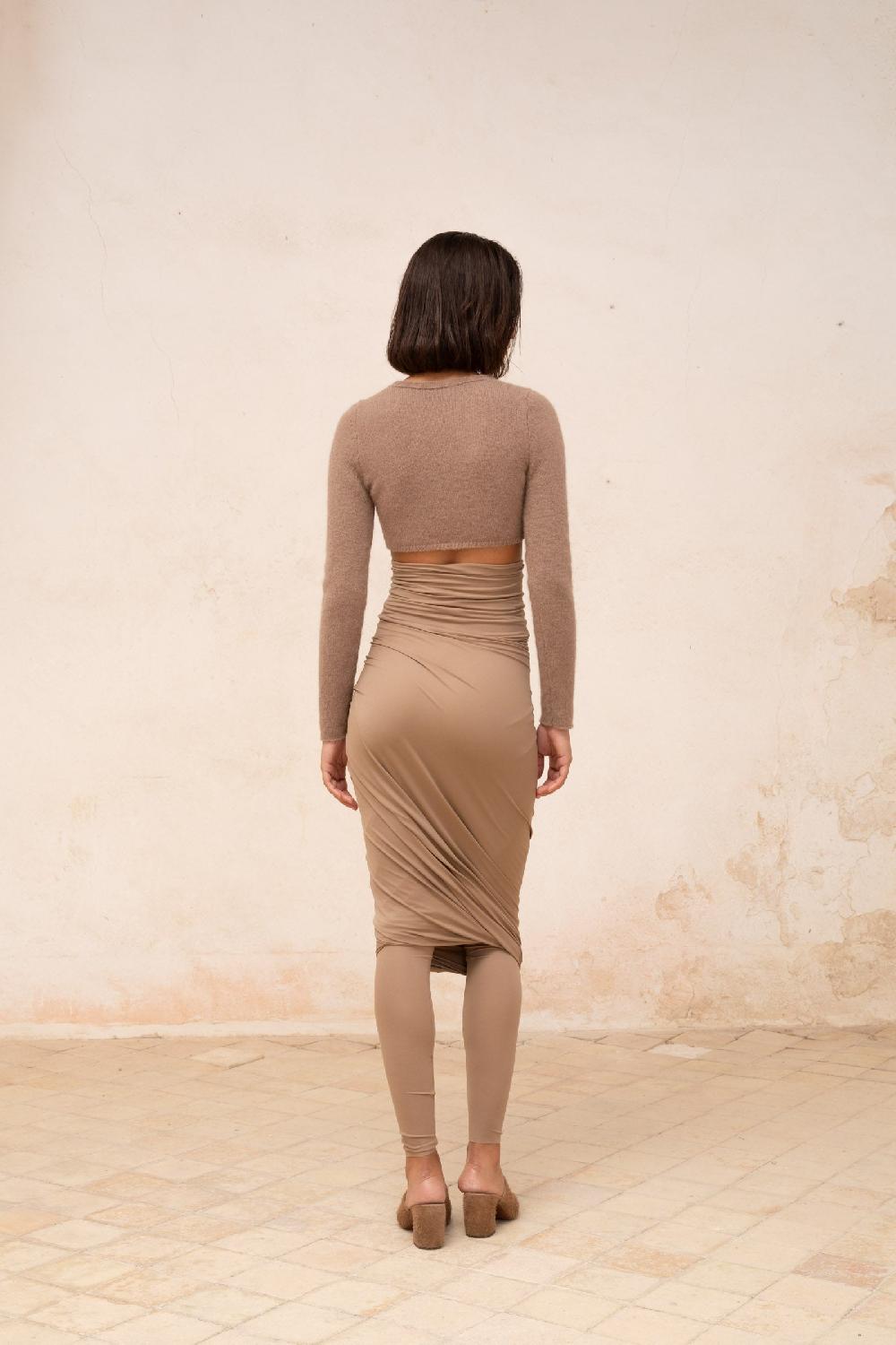 Cortana Cora top de alpaca lana merino y seda cocoa Ahorra y exporta