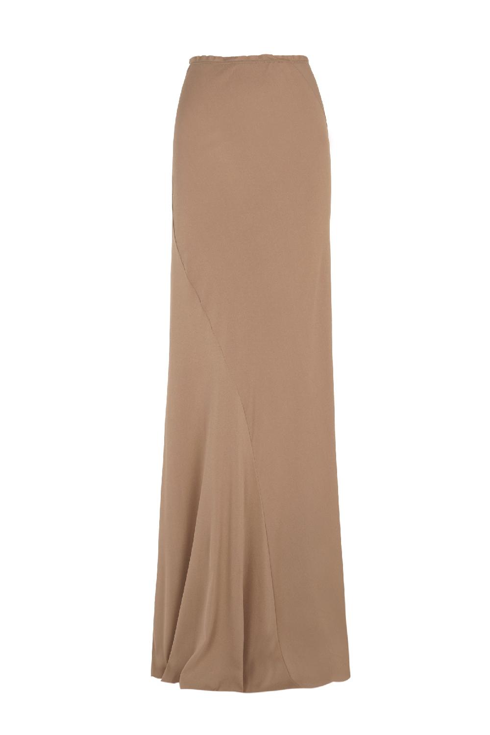 Cortana Sabrina falda en seda stretch cocoa