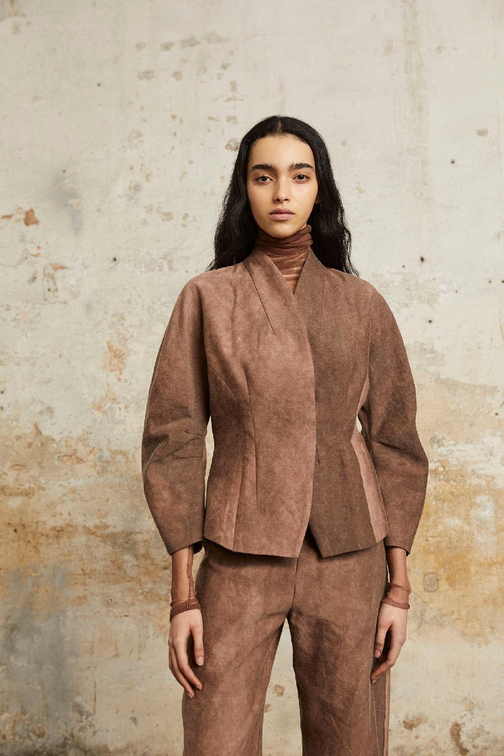 Cortana Ruth chaqueta entallada fade clay Mejor oferta