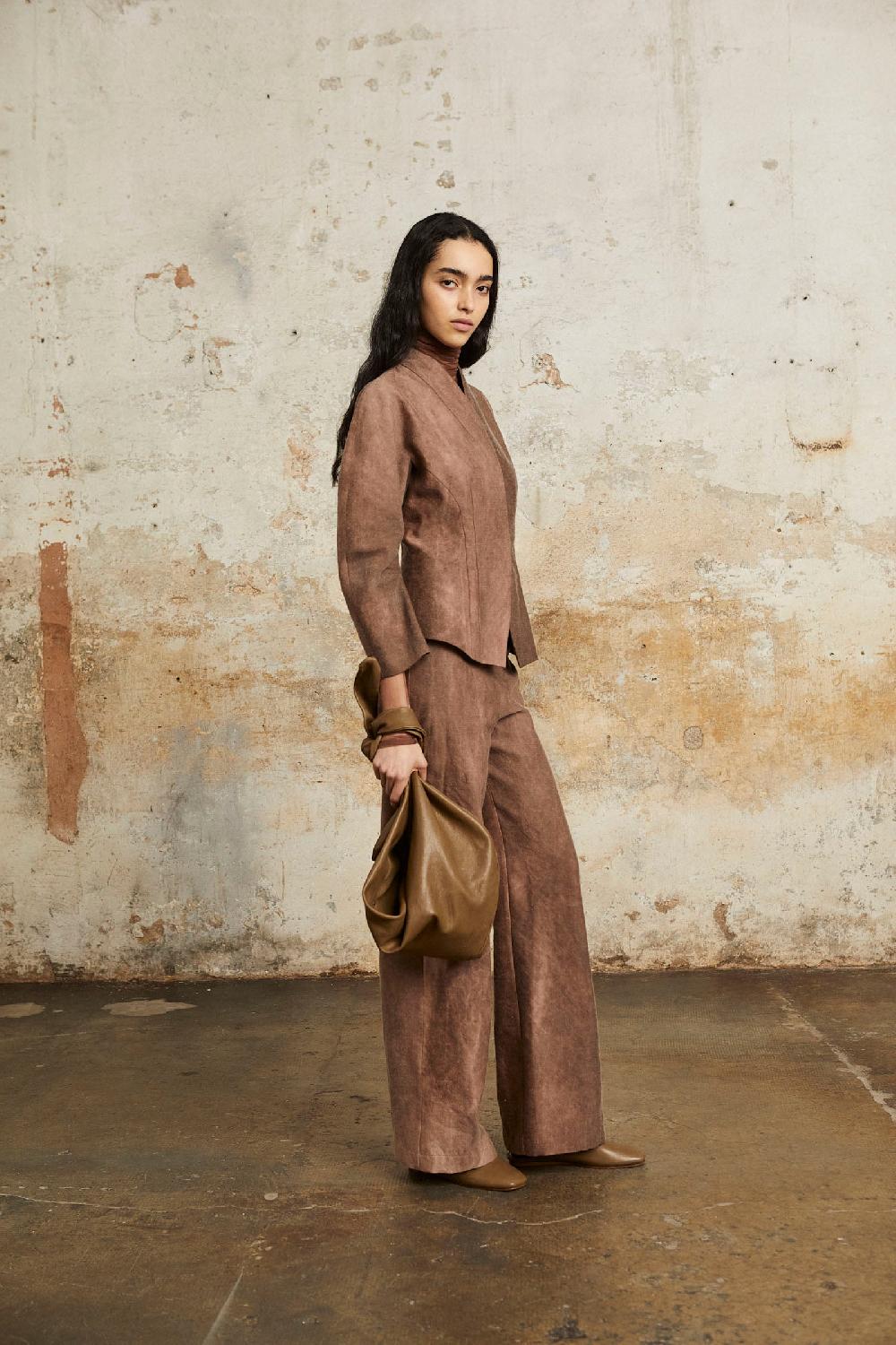 Cortana Ruth pantalon de talle alto fade clay Rebajas online