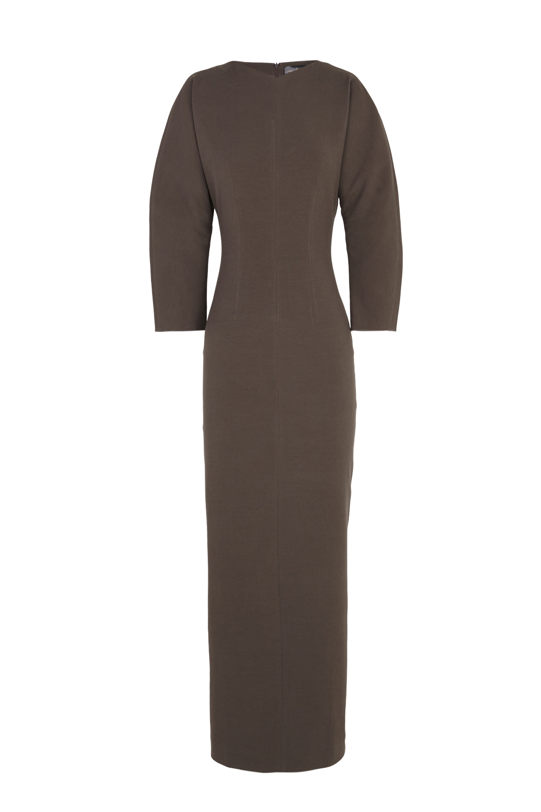 Cortana Bawa vestido entallado marron