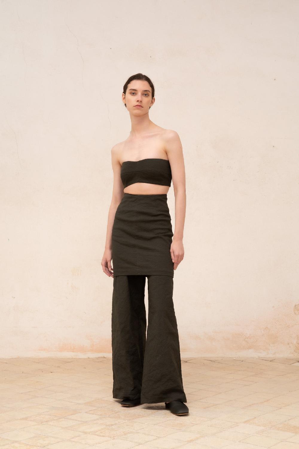 Cortana Turmalina top bustier grafito Outlet online