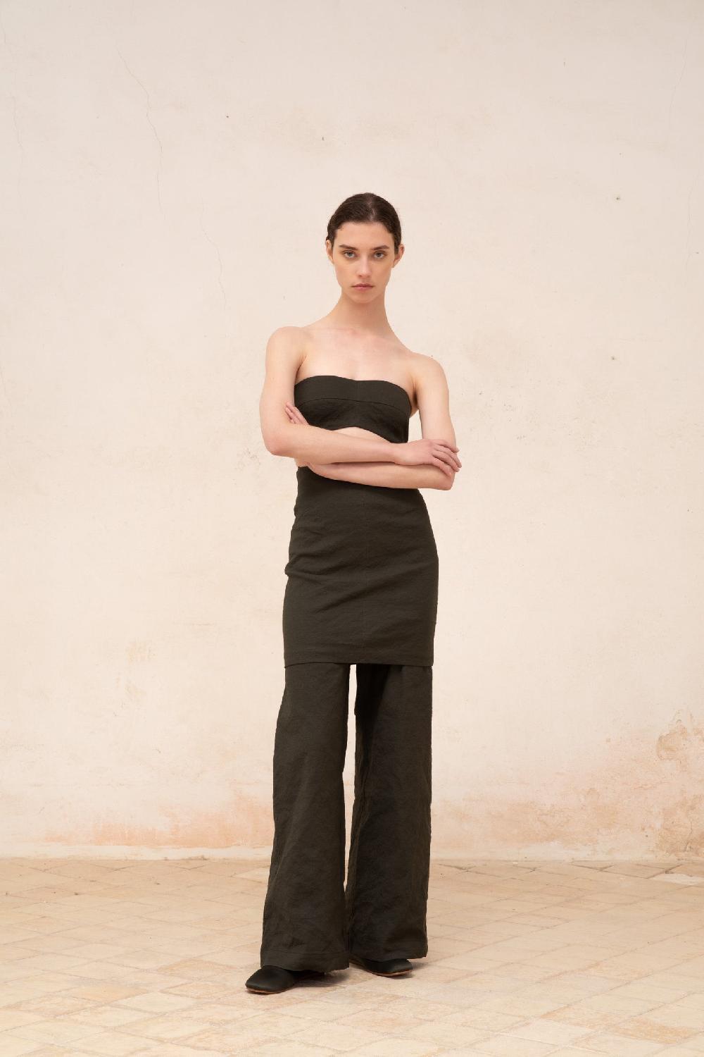 Cortana Turmalina top bustier grafito Outlet online