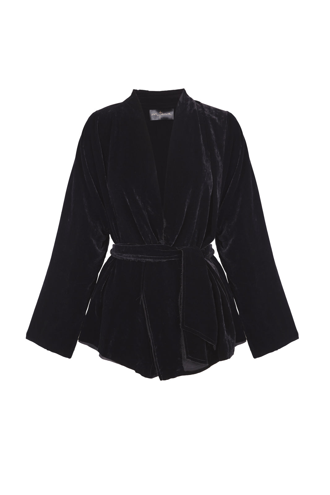 Cortana Roisin chaqueta en terciopelo negro