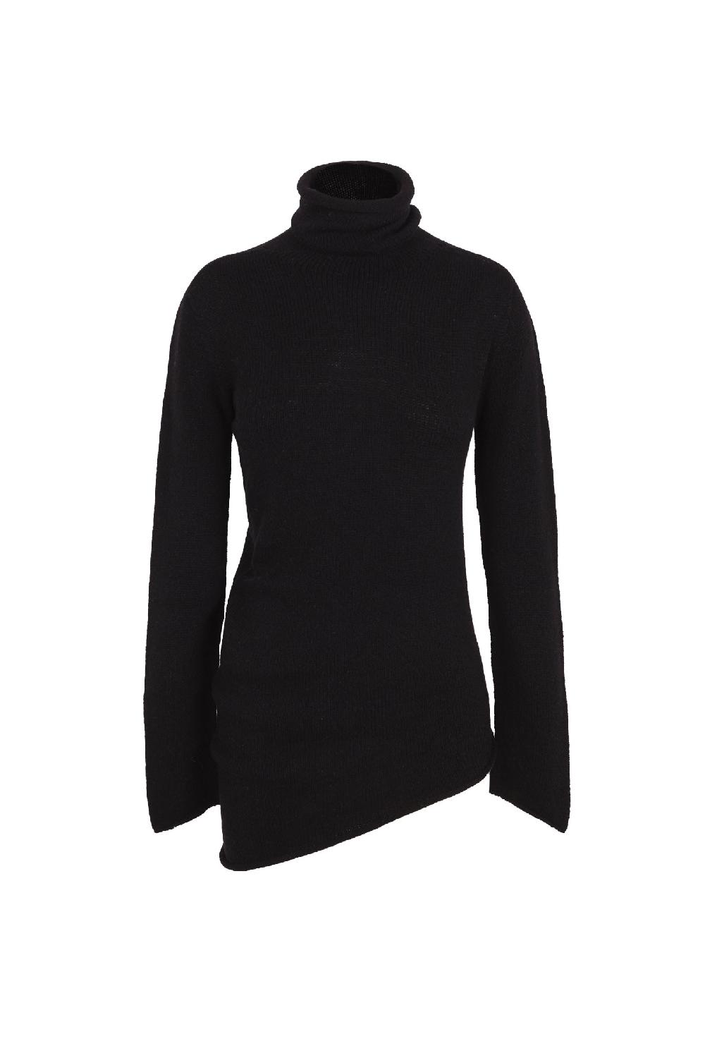 Cortana Snow jersey de cuello alto en lana y cachemir negro