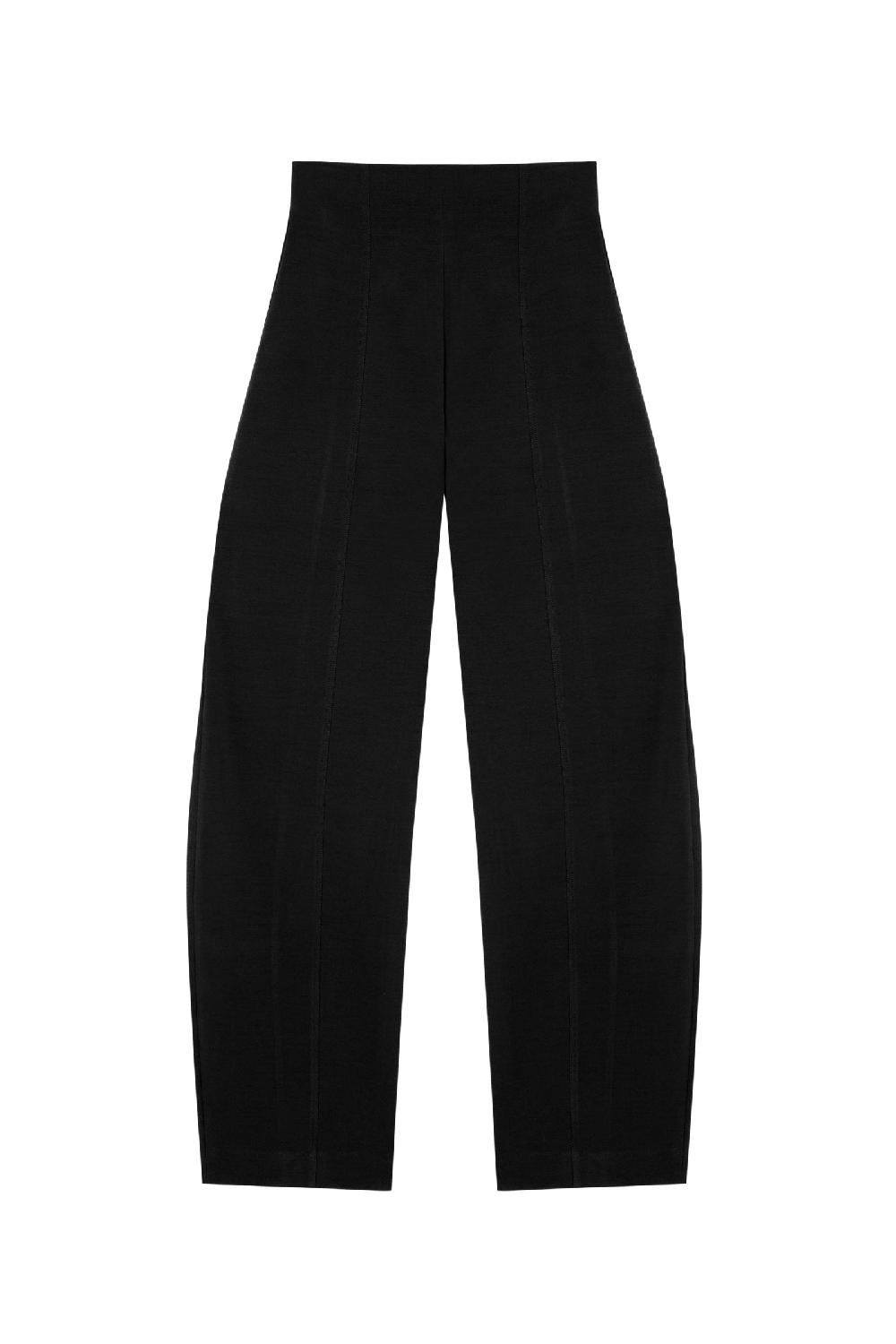 Cortana Bawa pantalon de talle alto negro Rebajas de fábrica
