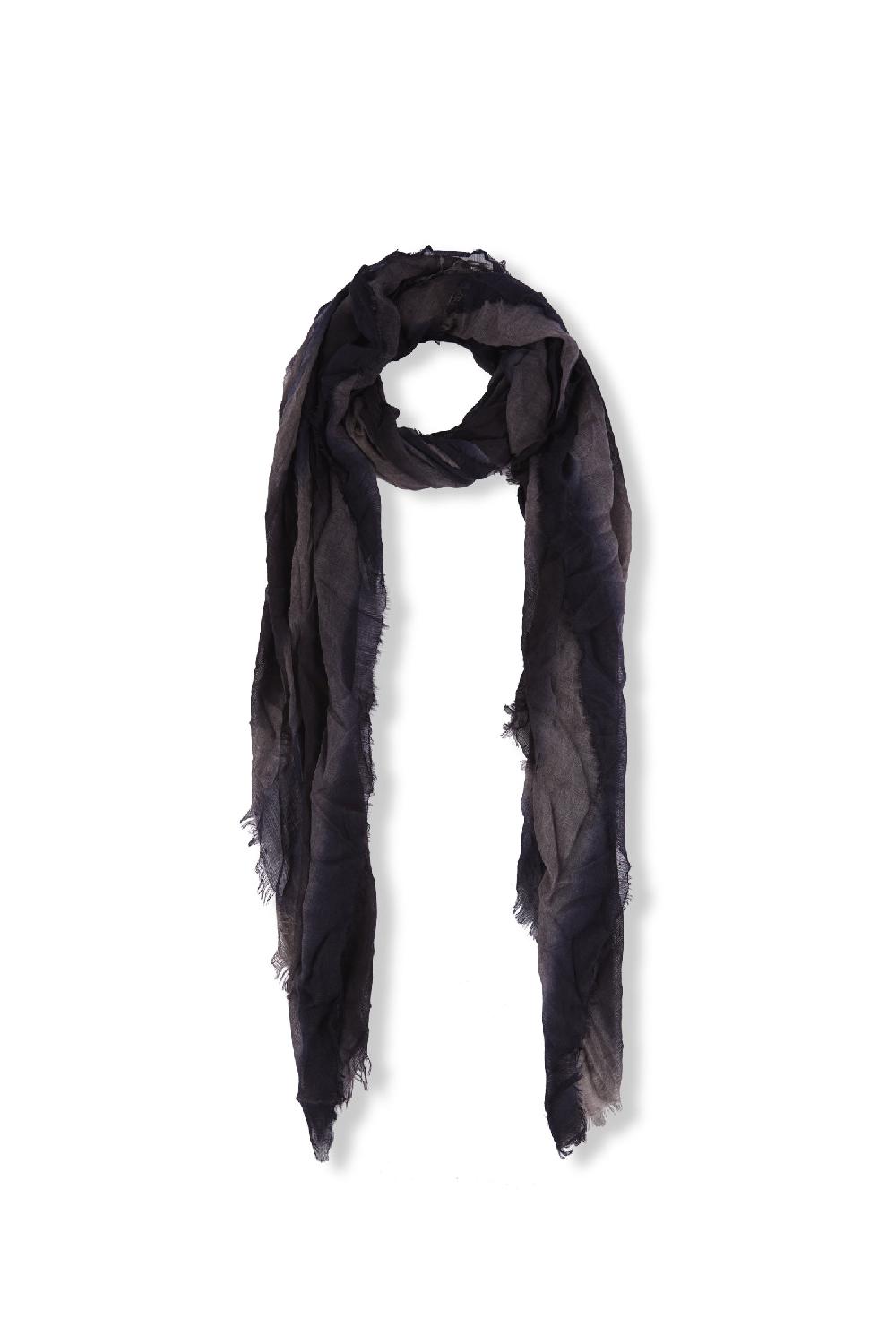 Cortana Marc foulard a rayas azul y negro en cachemir y seda