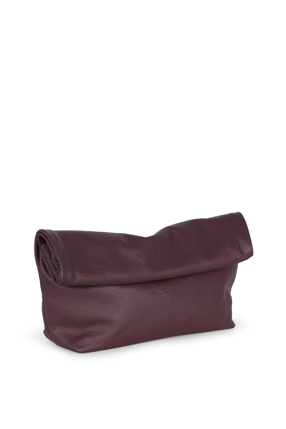 Cortana Delhi L clutch grande en cuero burdeos Promoción trimestral