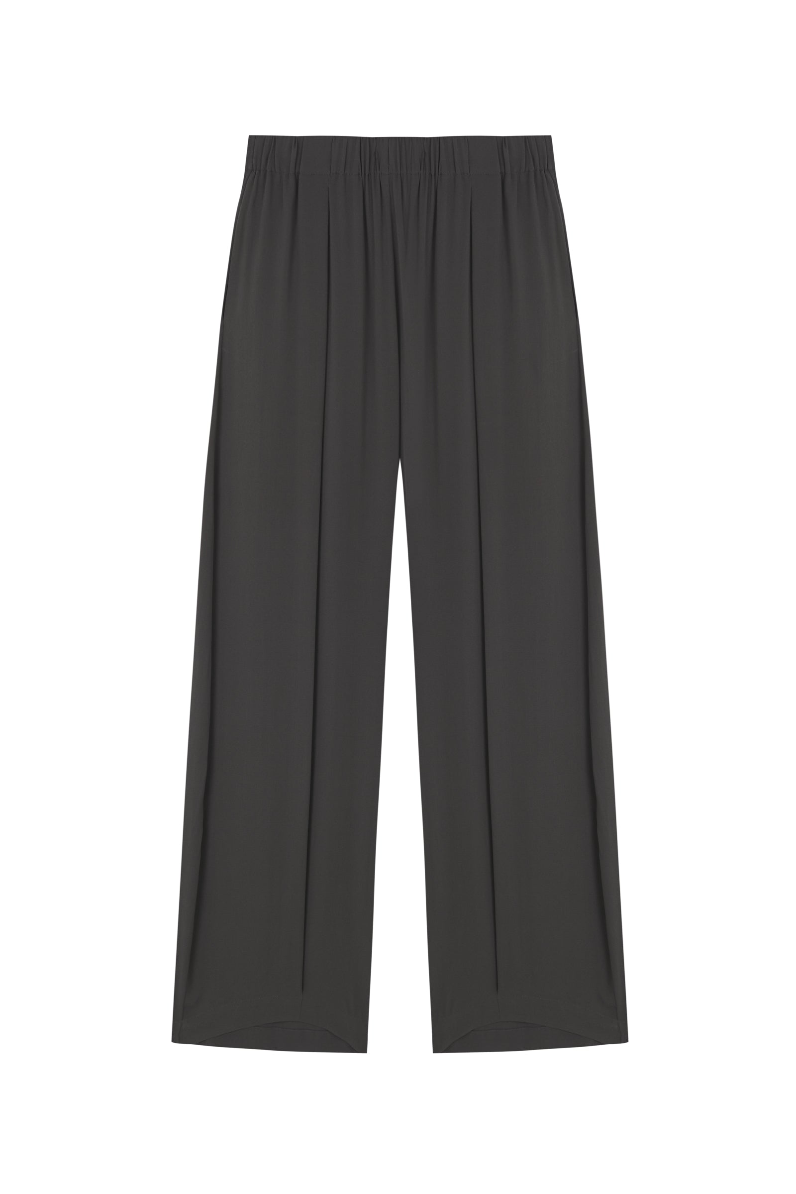 Cortana Sabrina pantalon en seda stretch grafito