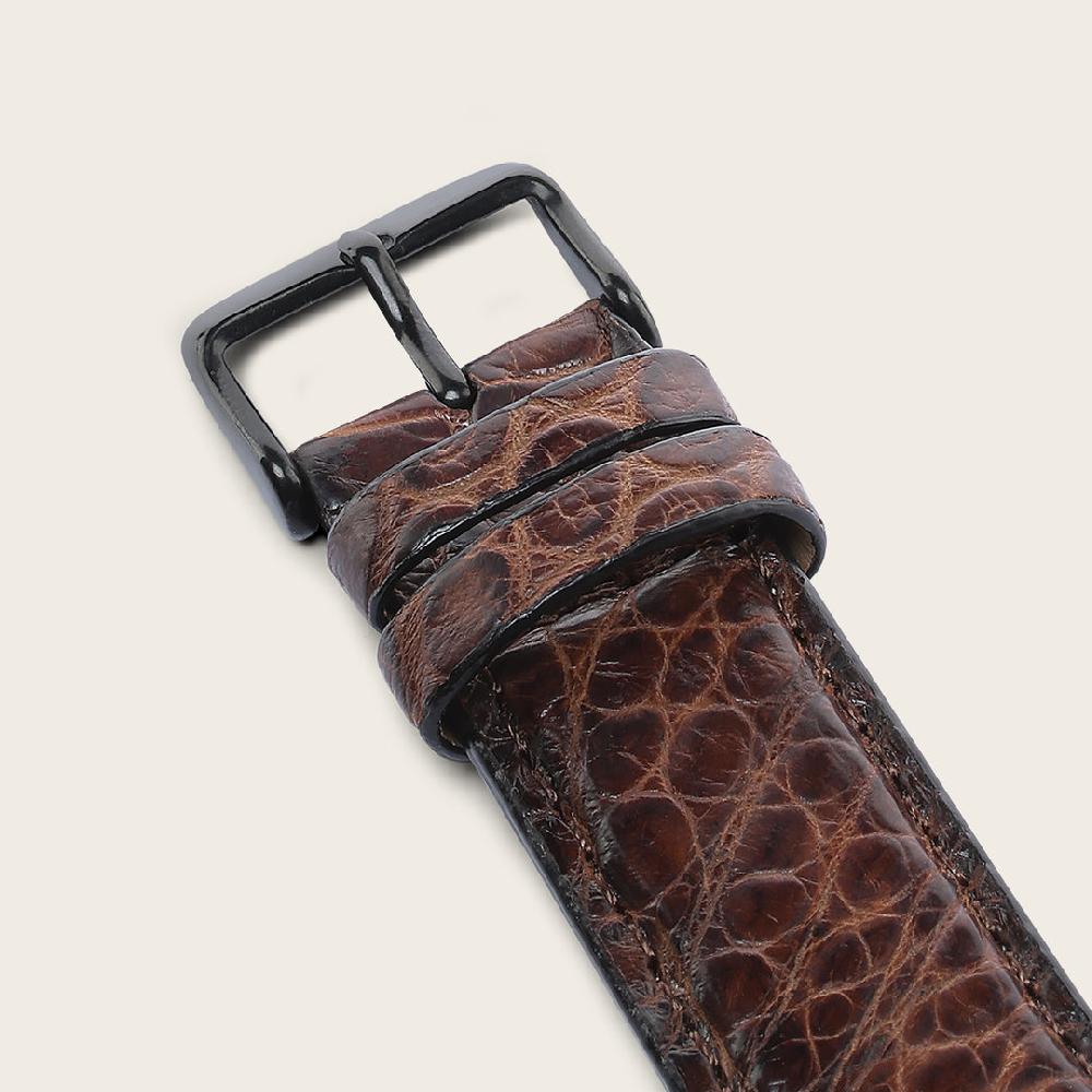 Cuadra Extensible para reloj en piel genuina de cocodrilo para caballero Grandes descuentos