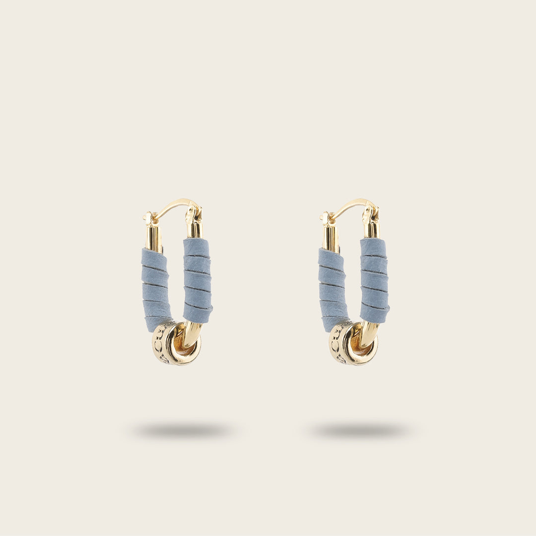 Cuadra Aretes en piel genuina para dama Descuento por venta flash