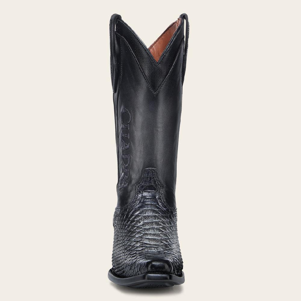 Cuadra Bota vaquera en piel genuina de pitón para caballero Precio ultrabajo