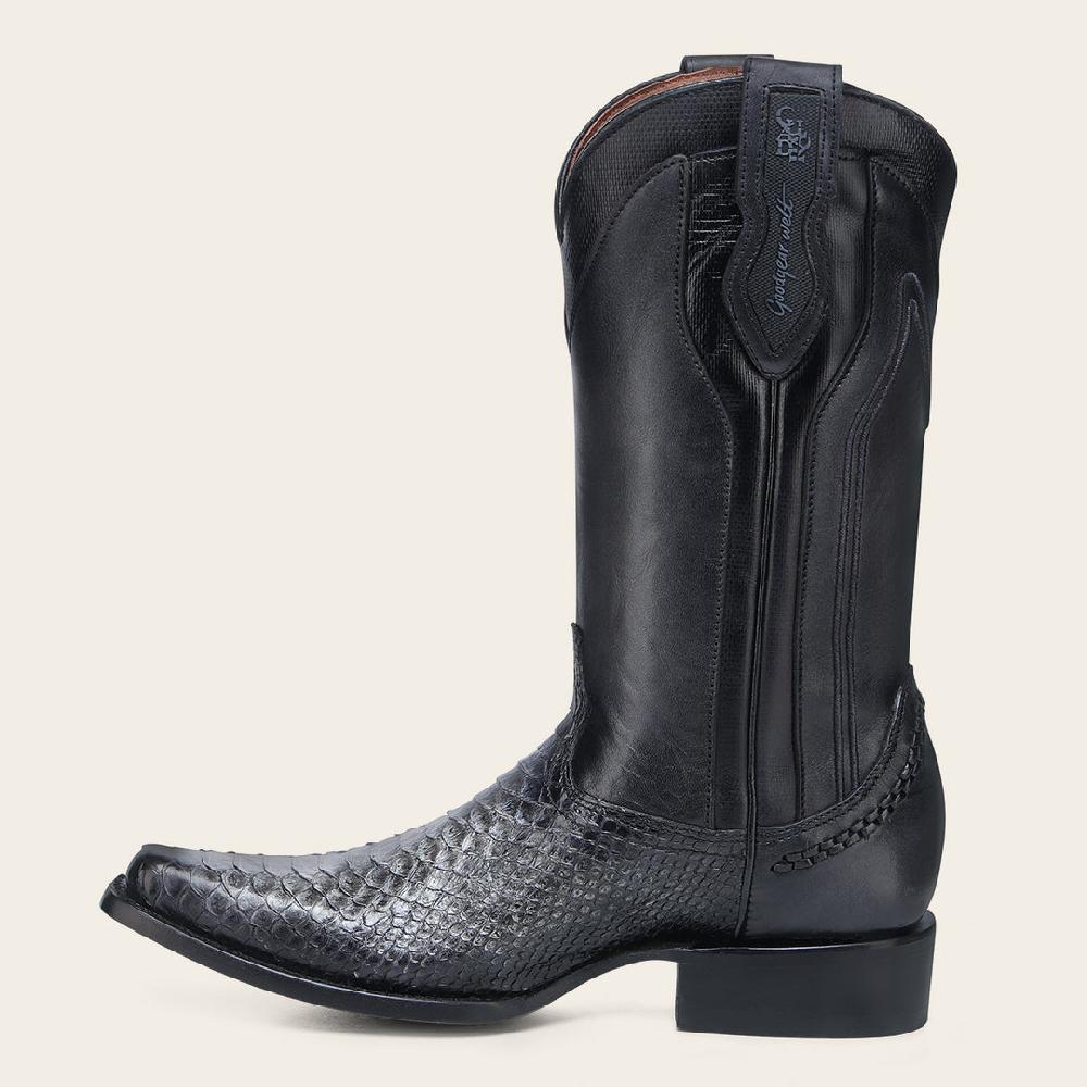 Cuadra Bota vaquera en piel genuina de pitón para caballero Precio ultrabajo