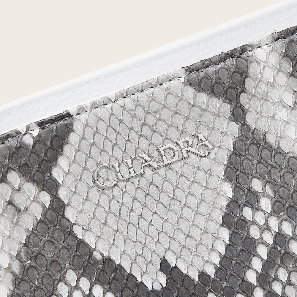 Cuadra Crossbody en piel genuina de pitón para dama Descuento