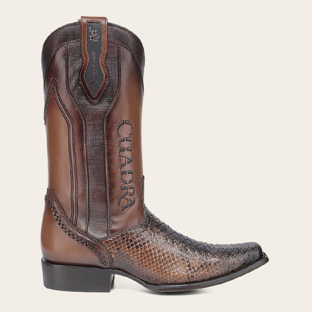Cuadra Bota tradicional en piel genuina de pitón para caballero Envío gratis