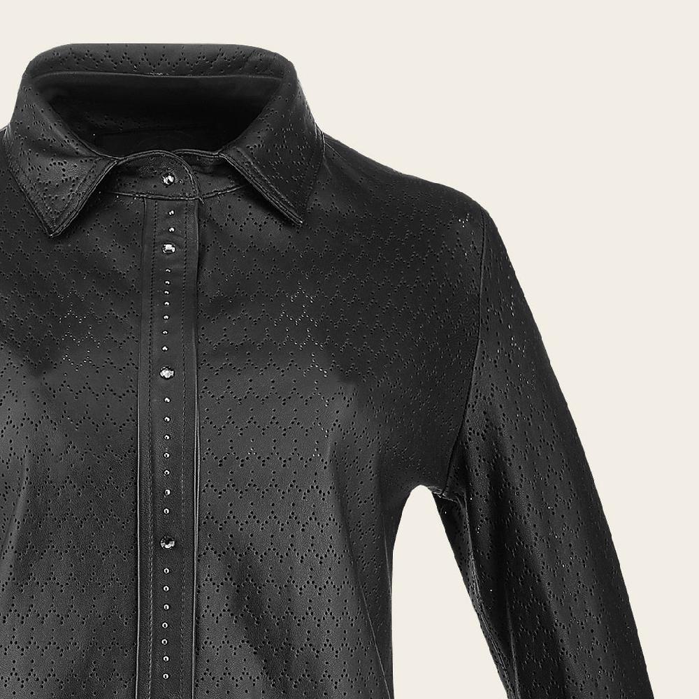 Cuadra Camisola en piel genuina de ovino para dama Envío internacional gratuito