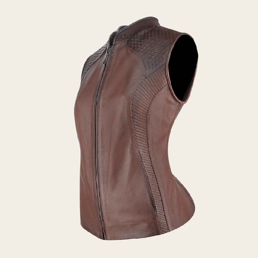 Cuadra Chaleco para dama en piel de ovino En oferta