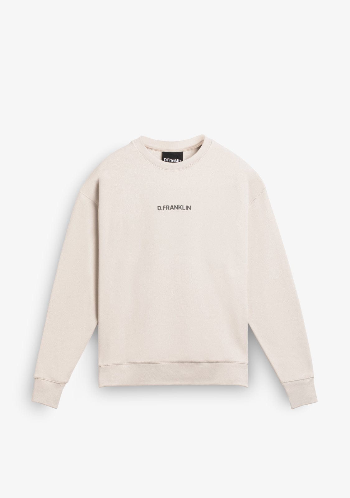 D.franklin Crewneck Binary Oversize Sweatshirt Grey Tienda