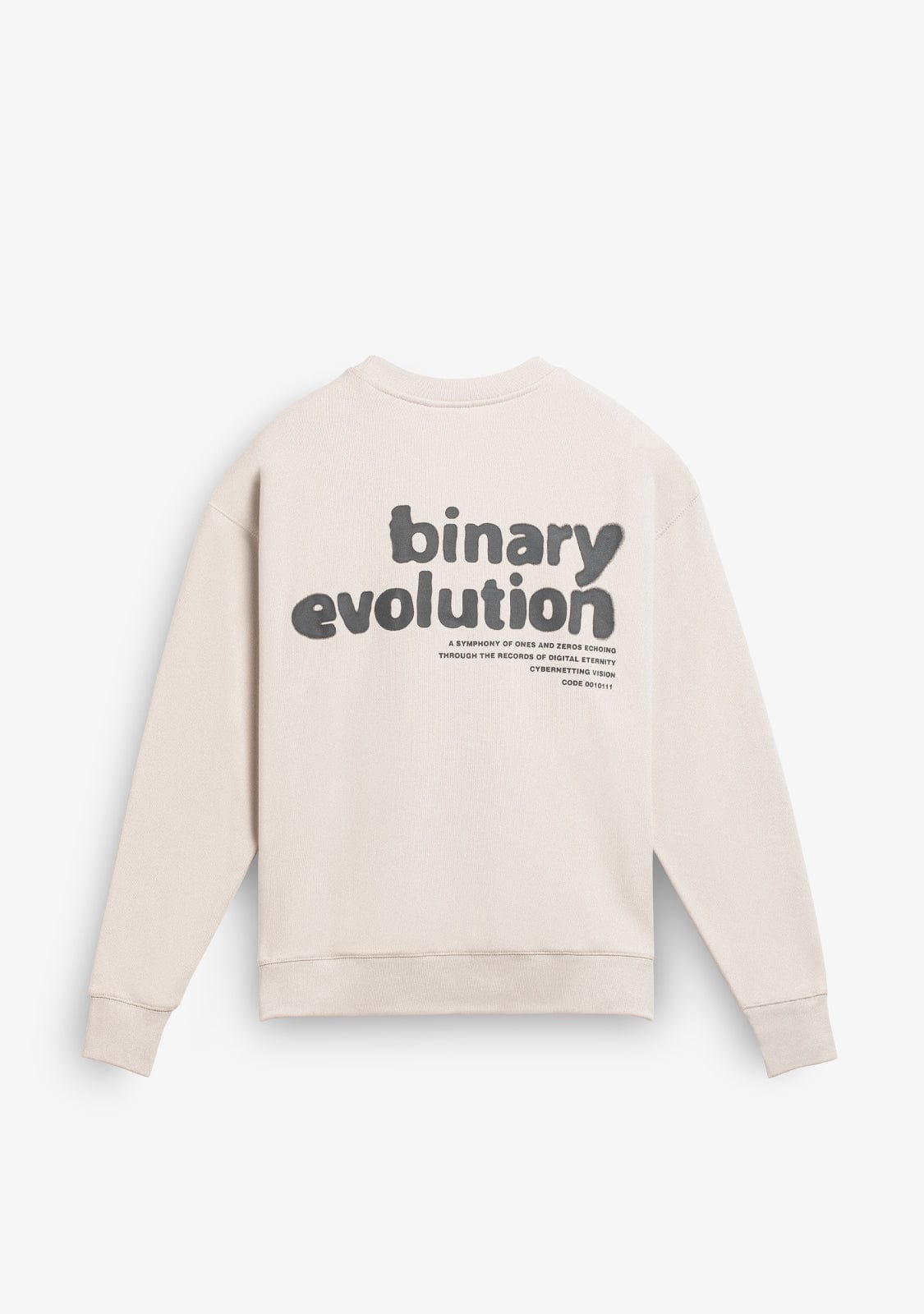 D.franklin Crewneck Binary Oversize Sweatshirt Grey Tienda