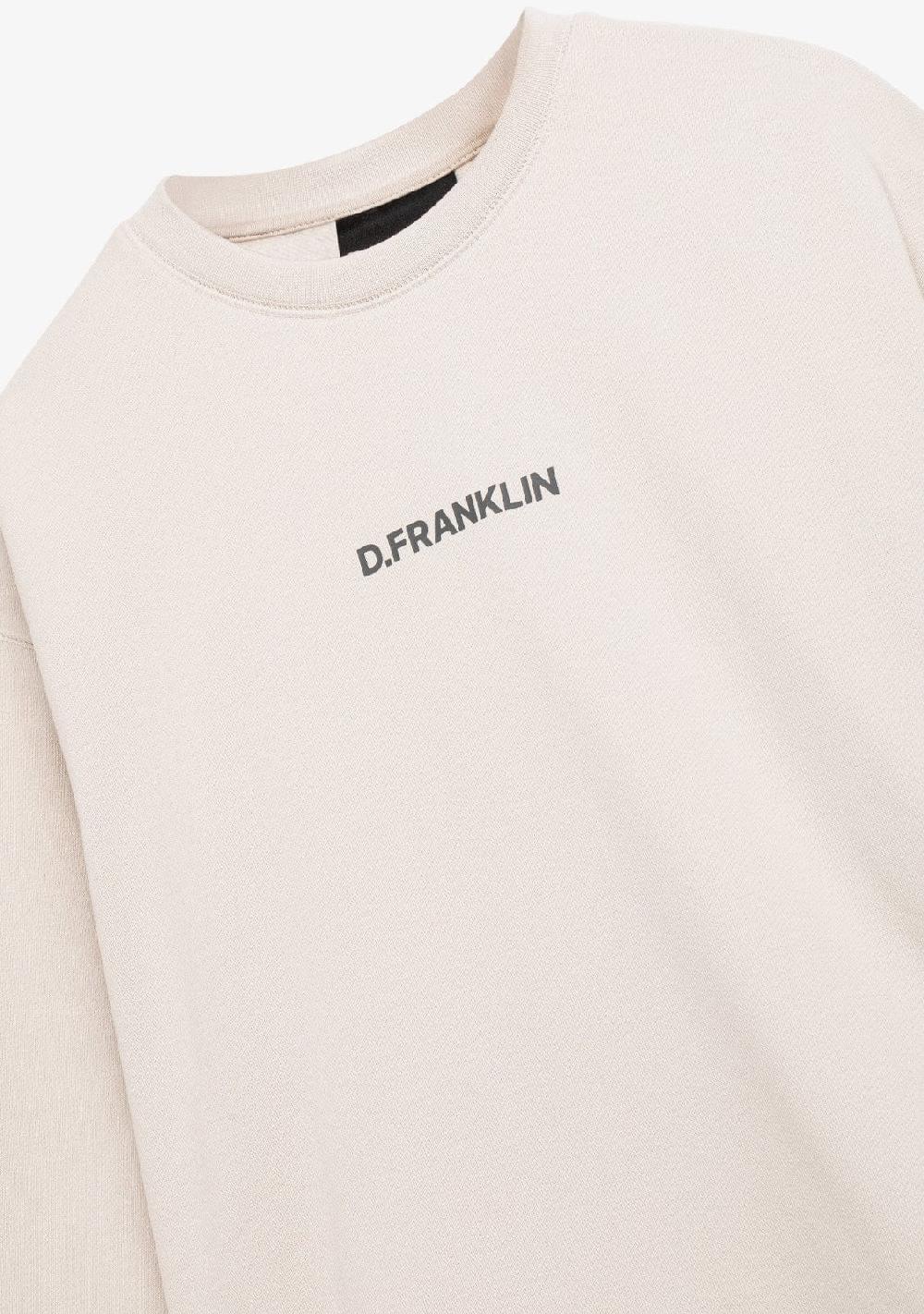 D.franklin Crewneck Binary Oversize Sweatshirt Grey Tienda