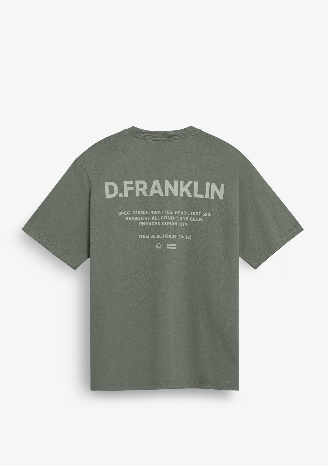 D.franklin Worldwide Tee Green Tienda