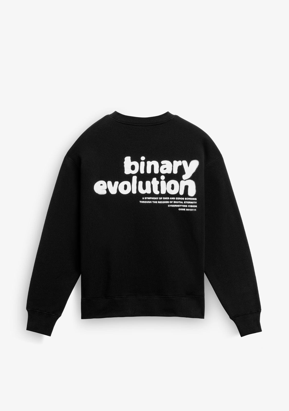D.franklin Crewneck Binary Oversize Sweatshirt Black Oferta especial
