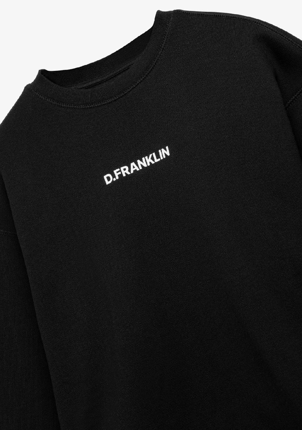 D.franklin Crewneck Binary Oversize Sweatshirt Black Oferta especial