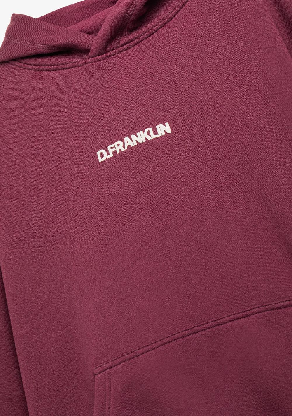 D.franklin Classic Oversize Hoodie Wine ÚLTIMAS EDICIONES
