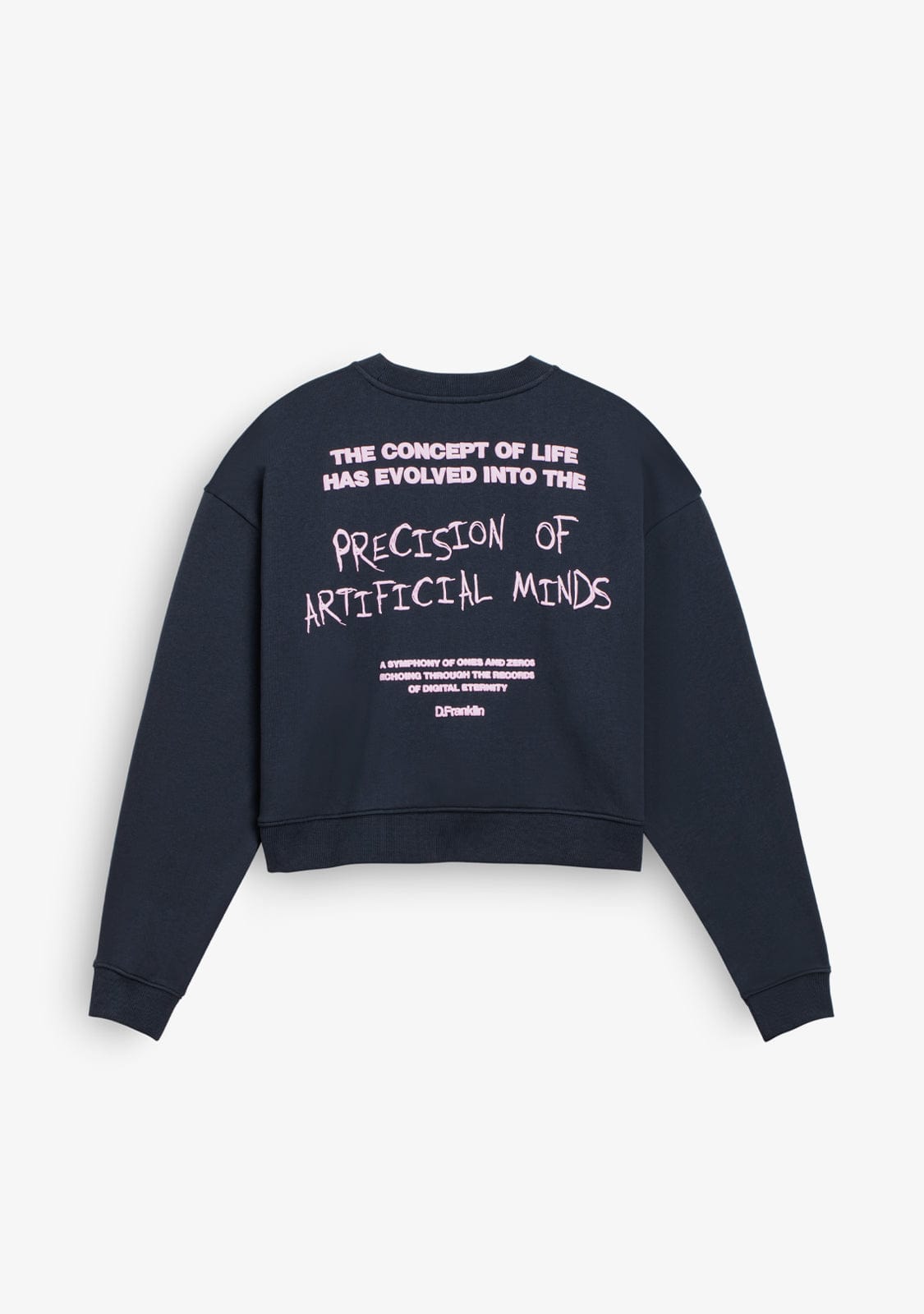 D.franklin Eternity Crop Sweatshirt Grey Oferta especial de fábrica