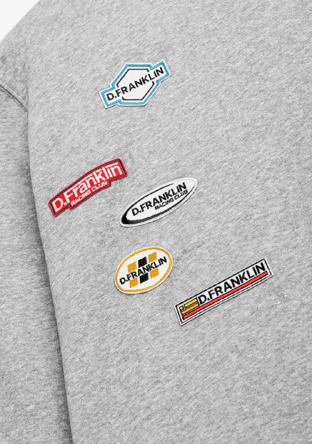 D.franklin Crewneck Racing Club Sweatshirt Grey Promoción trimestral