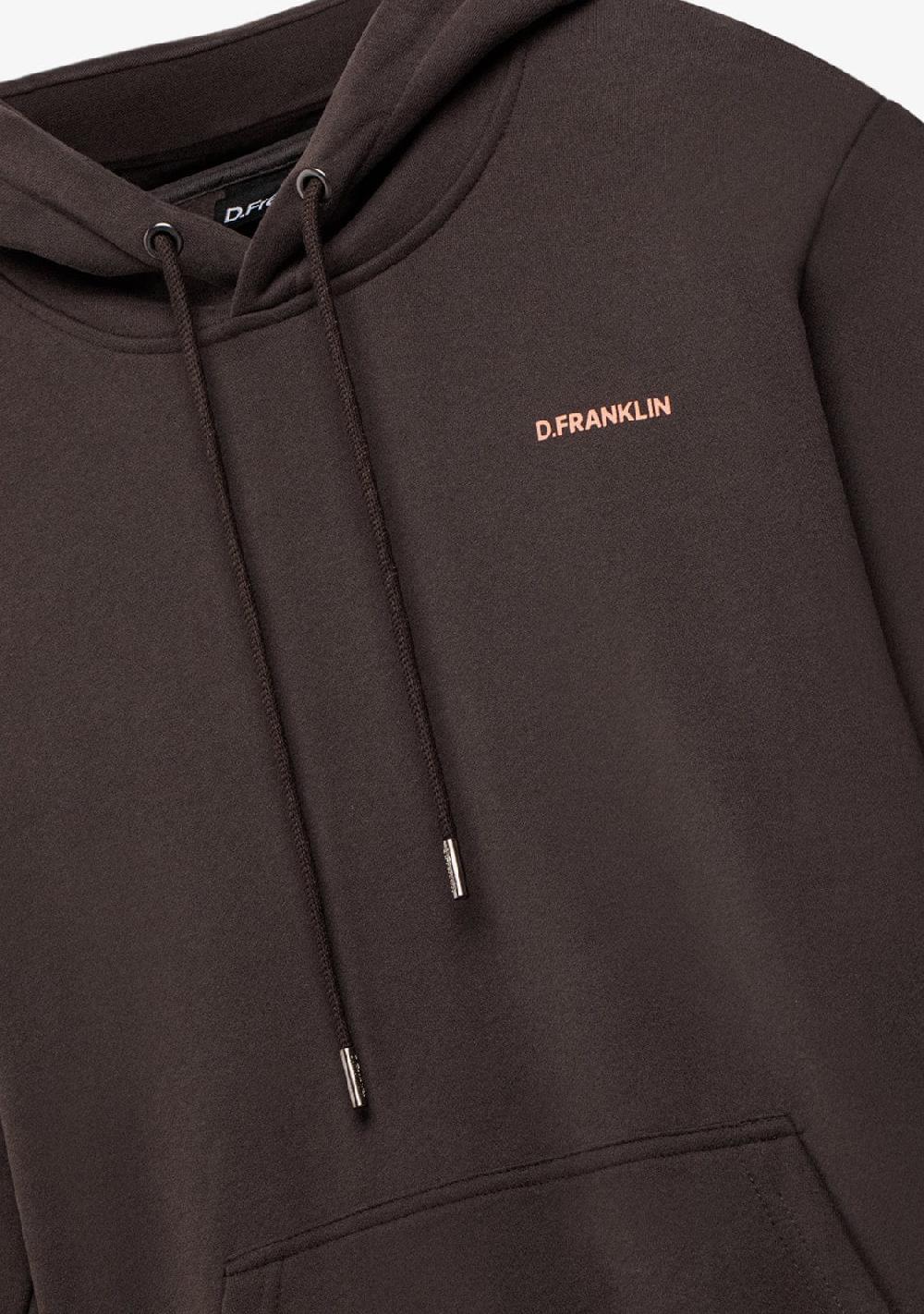 D.franklin Worldwide Hoodie Brown Liquidación