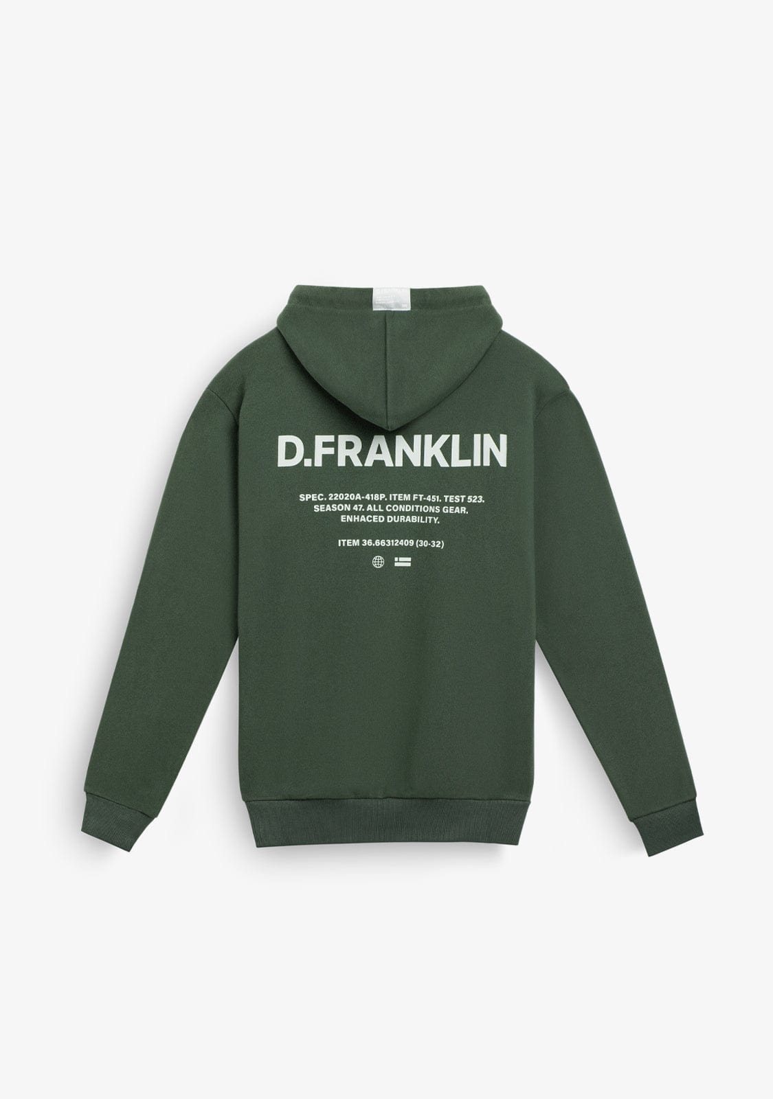 D.franklin Worldwide Hoodie Green Limitado a 3 días