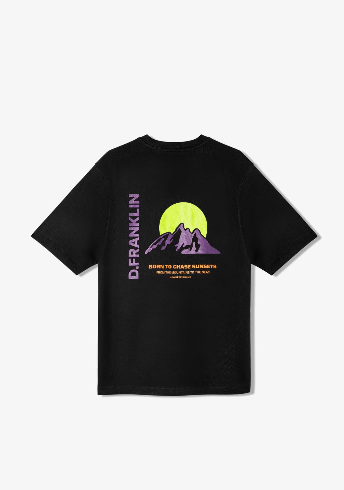 D.franklin Sunsets T-Shirt Black / Purple Ofertas de temporada