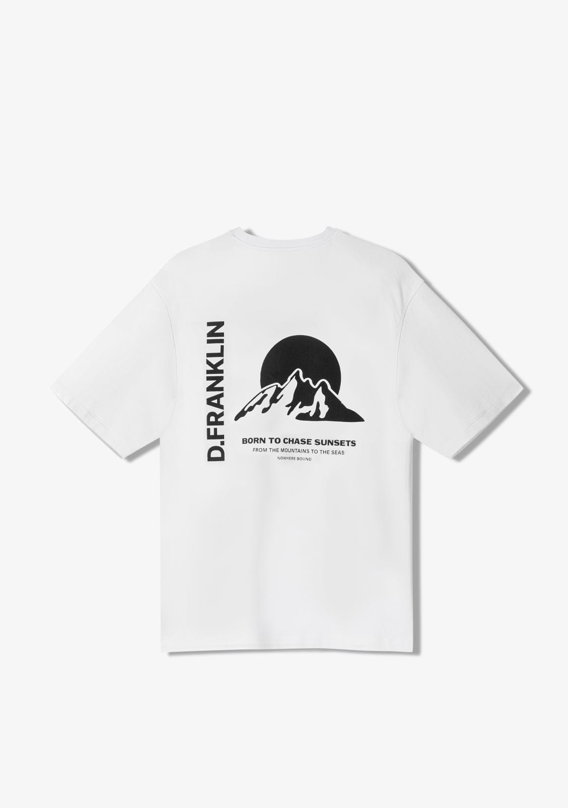 D.franklin Sunsets T-Shirt White / Black Ofertas especiales