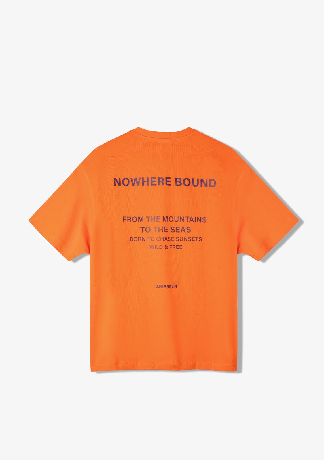D.franklin Nowhere Bound T-Shirt Orange / Purple Precio ultrabajo