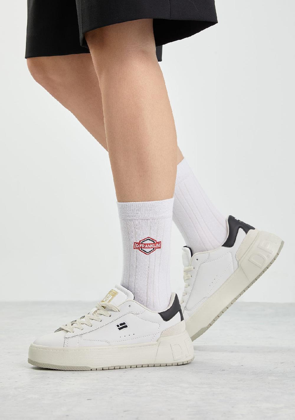 D.franklin DF Patch Socks White Limitado a 3 días