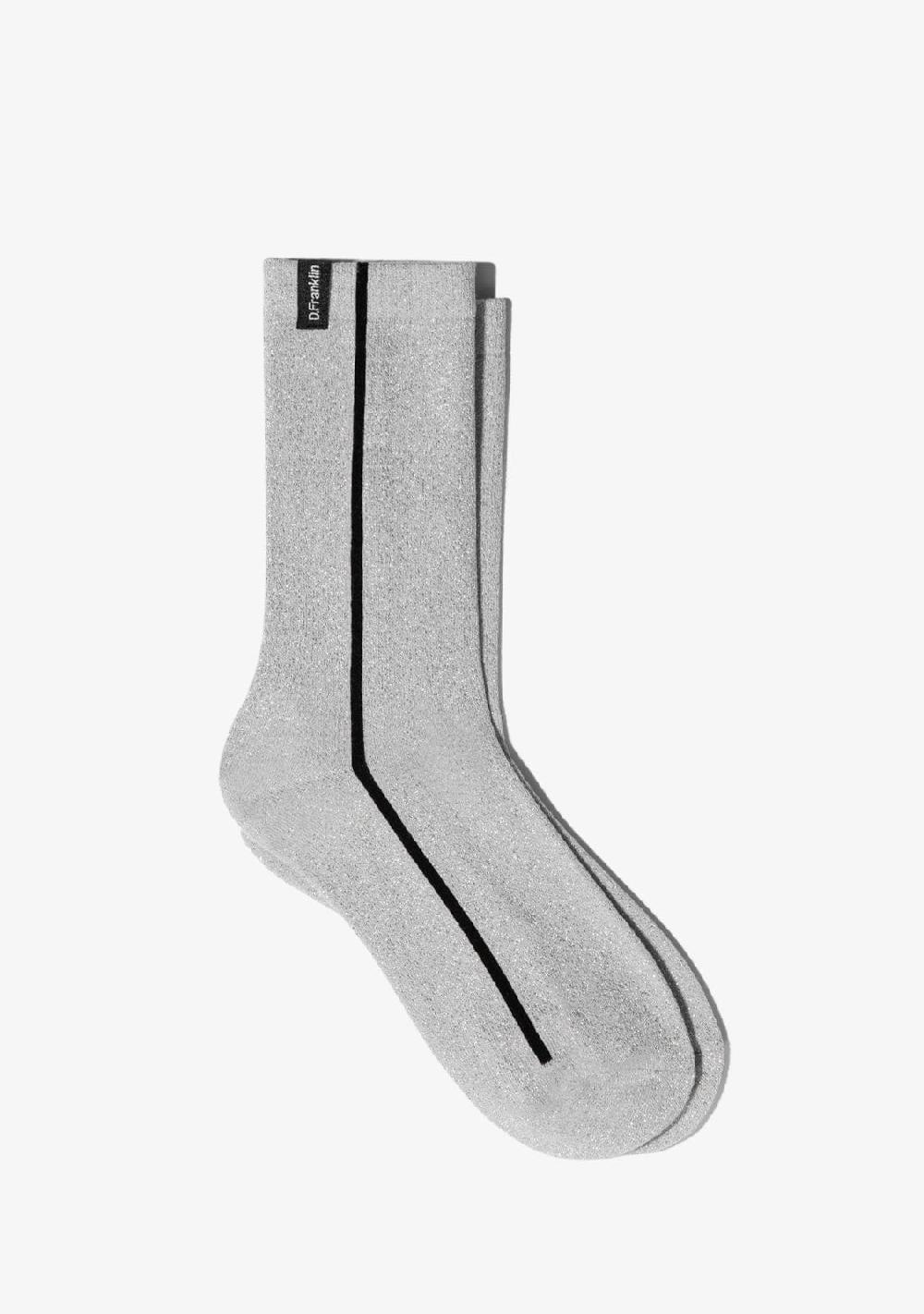 D.franklin Glitter Socks Silver Precios de Black Friday