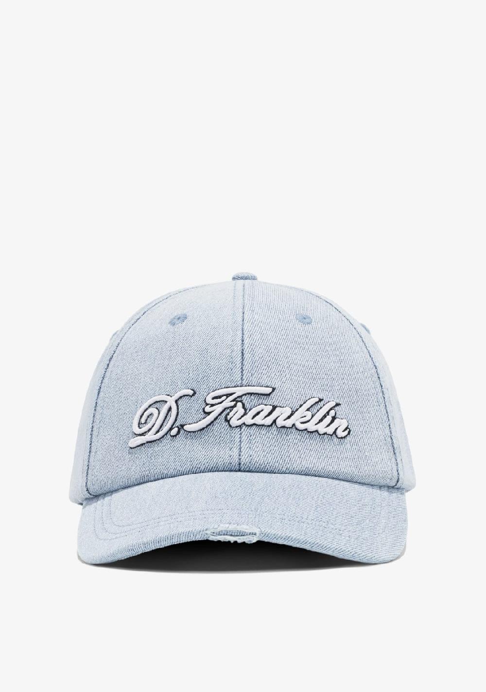 D.franklin Logo Denim Cap Blue Libre de impuestos