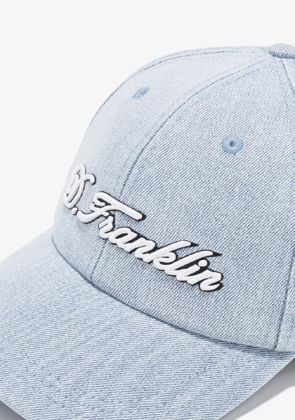D.franklin Logo Denim Cap Blue Libre de impuestos