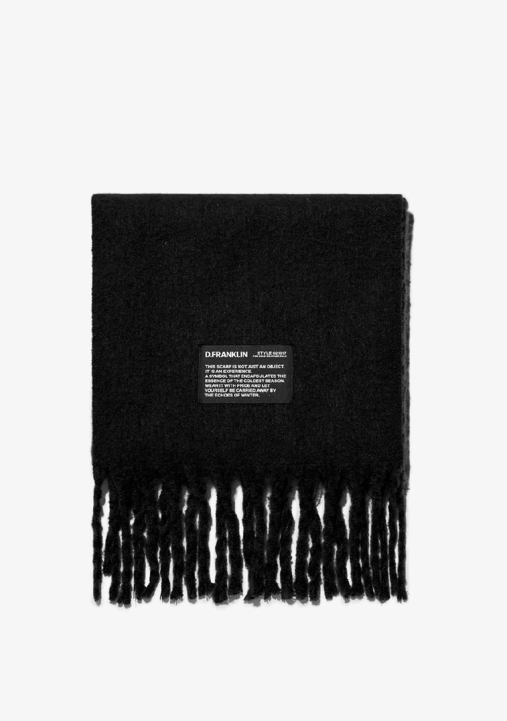 D.franklin Nordic Basic Scarf Black Ofertas especiales