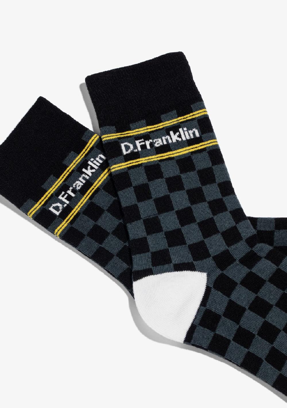 D.franklin Check Socks Black Precio ultrabajo