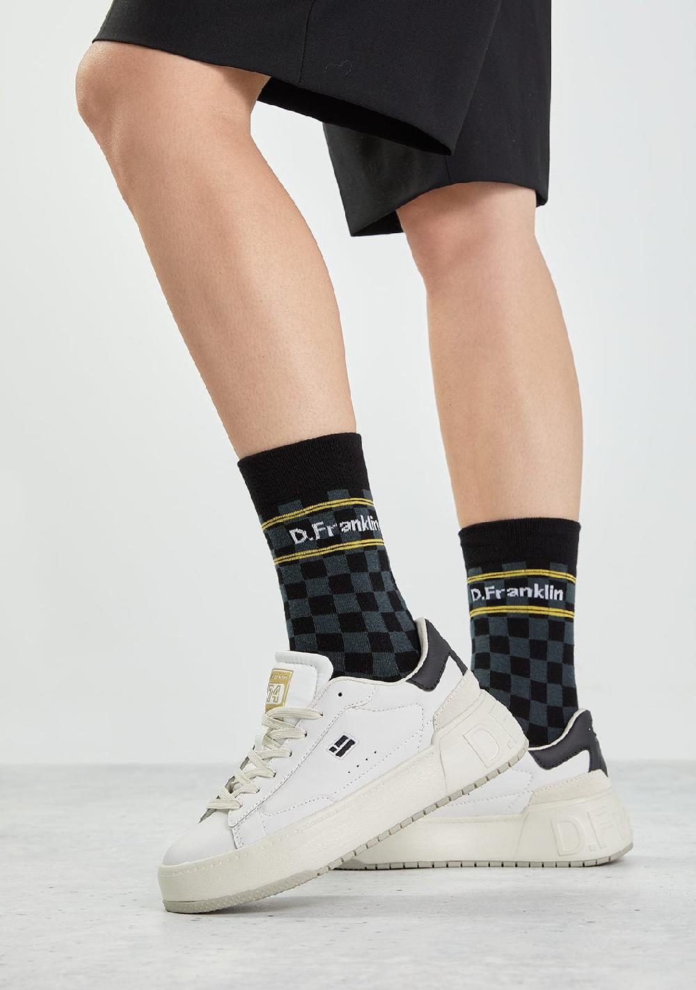 D.franklin Check Socks Black Precio ultrabajo