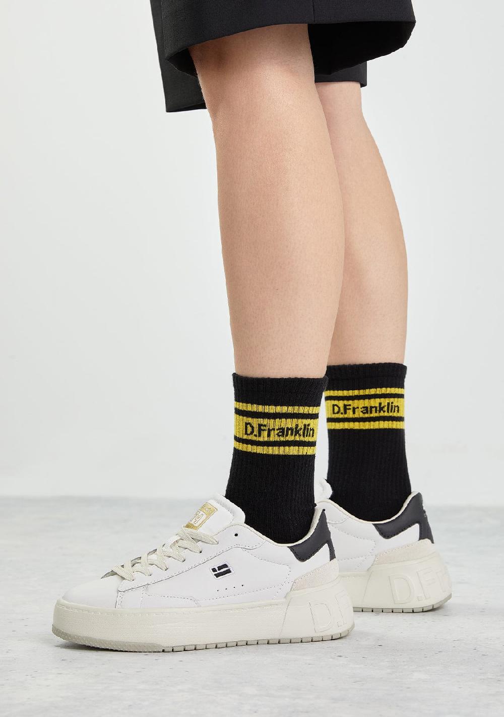 D.franklin DF 3 Stripes Socks Black Devoluciones gratuitas