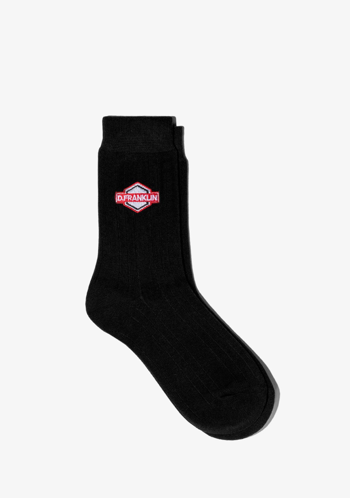 D.franklin DF Patch Socks Black Tienda