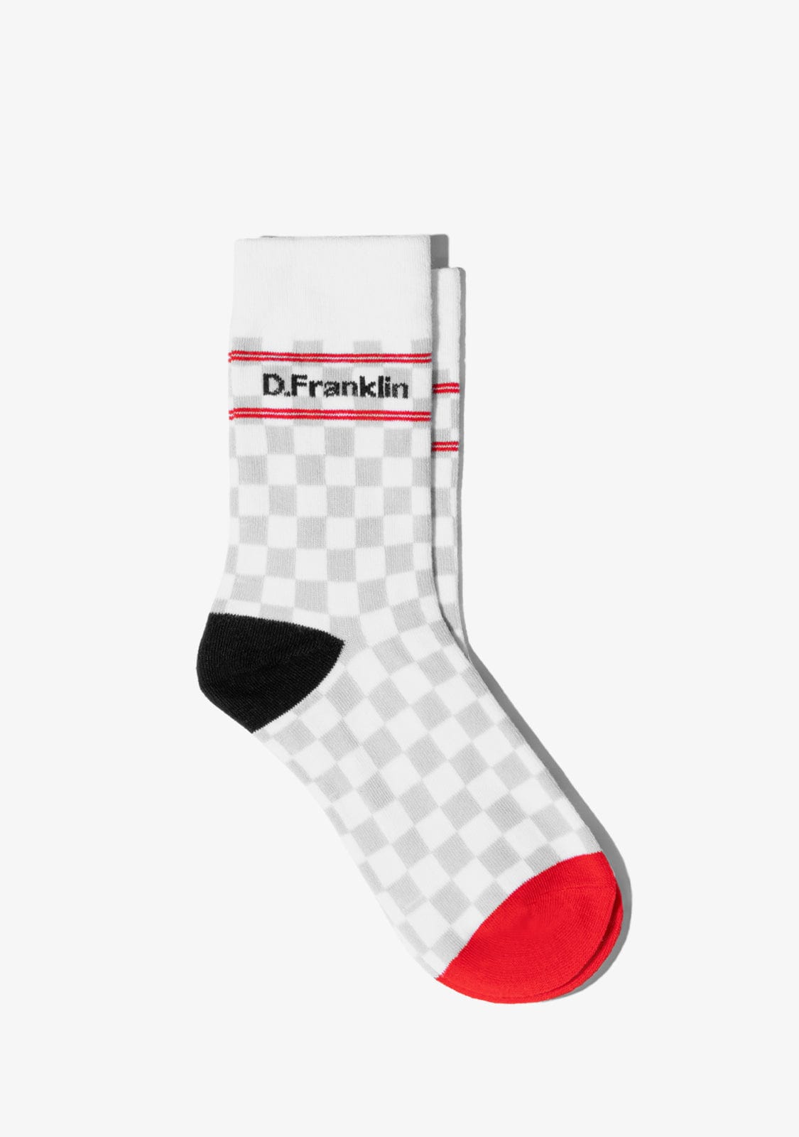D.franklin Check Socks White Tienda