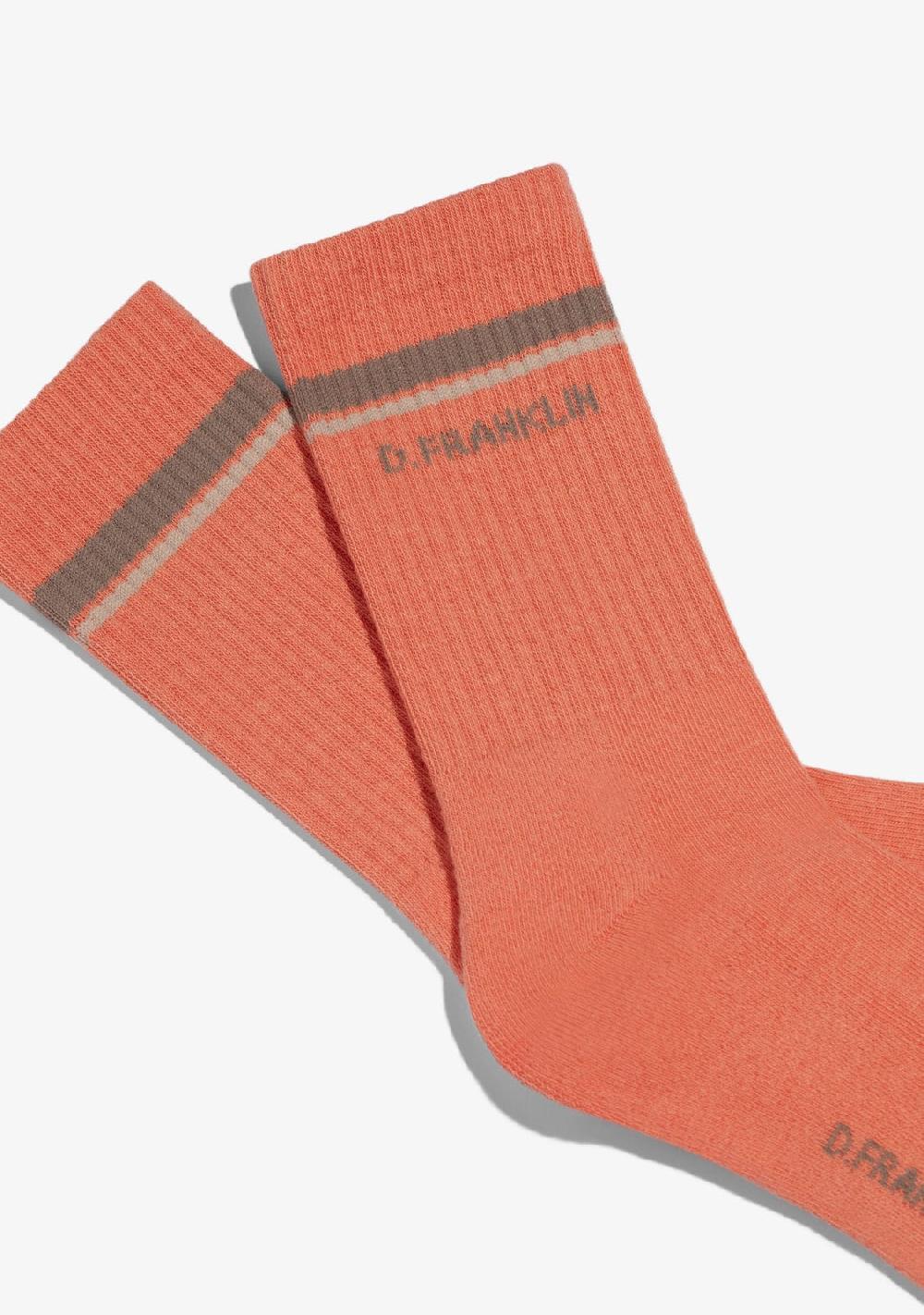 D.franklin Gorpcore 2 Stripes Socks Orange Rebajas online